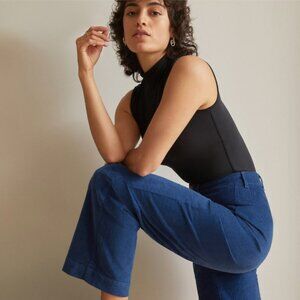 Everlane corduroy wide leg pants, Atlantic Blue